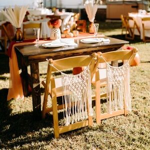Macrame chair covers